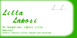 lilla laposi business card